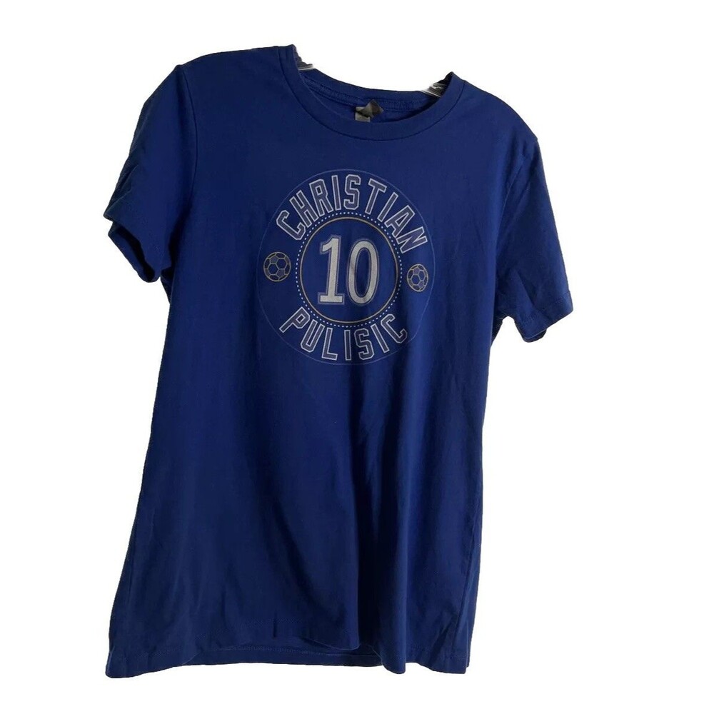 Next Level Apparel Christian Pulisic 10 Juniors Blue T-shirt Size XL Sports